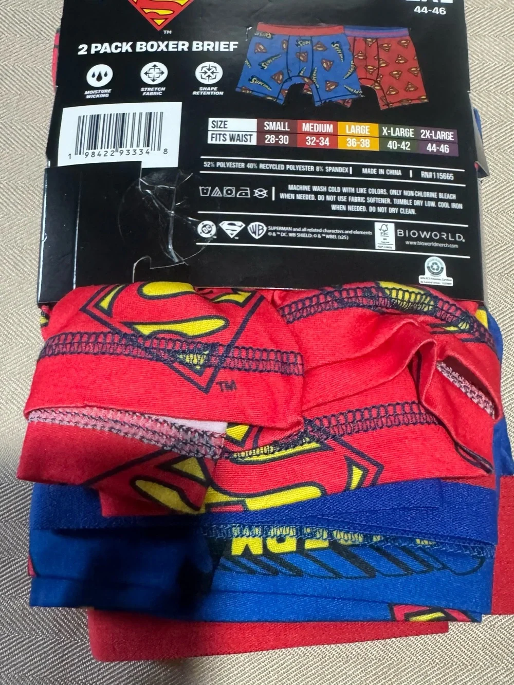 Bioworld Superman Boys'‎ Briefs - Blue & Red